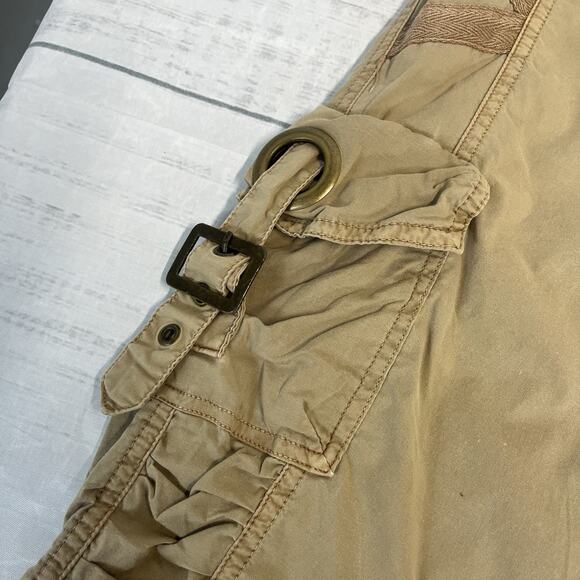 Wearables Cargo Pants Women's Size M Khaki Brown Stretch Casual Pockets Artsy - Picture 4 of 7